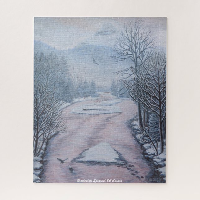 Quebra-cabeça de Inverno de Arte de Inverniz de Pa (Vertical)