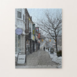 Quebra-cabeça de inverno em Bloor Street West, Tor