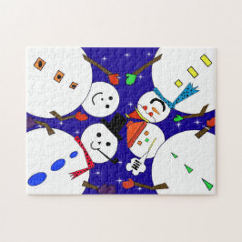 Quebra-cabeça de inverno Snowman