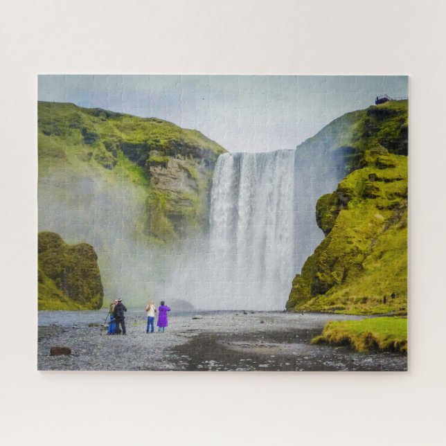 Quebra-cabeça de Jigsaw - cachoeira de Skogafoss (Horizontal)