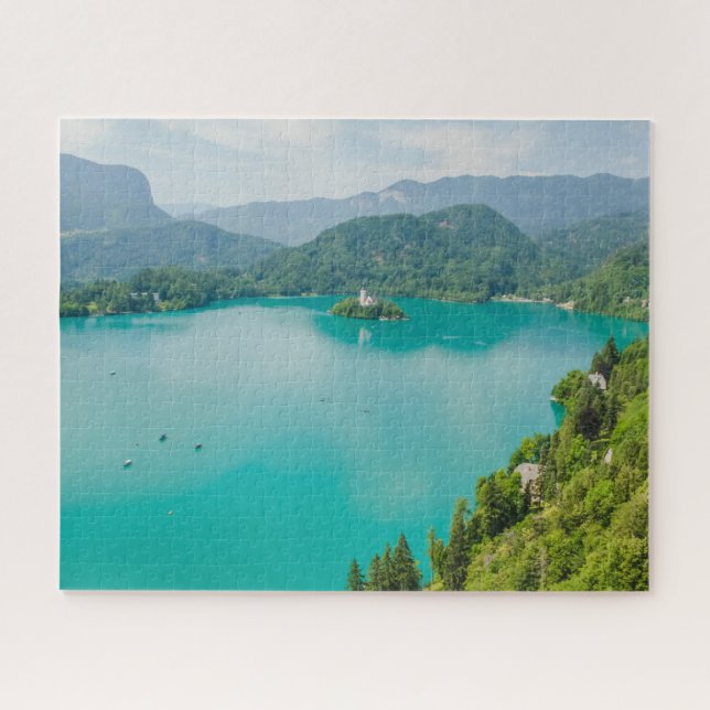 Quebra-cabeça de Jigsaw da Eslovênia - Lago Bled d (Horizontal)