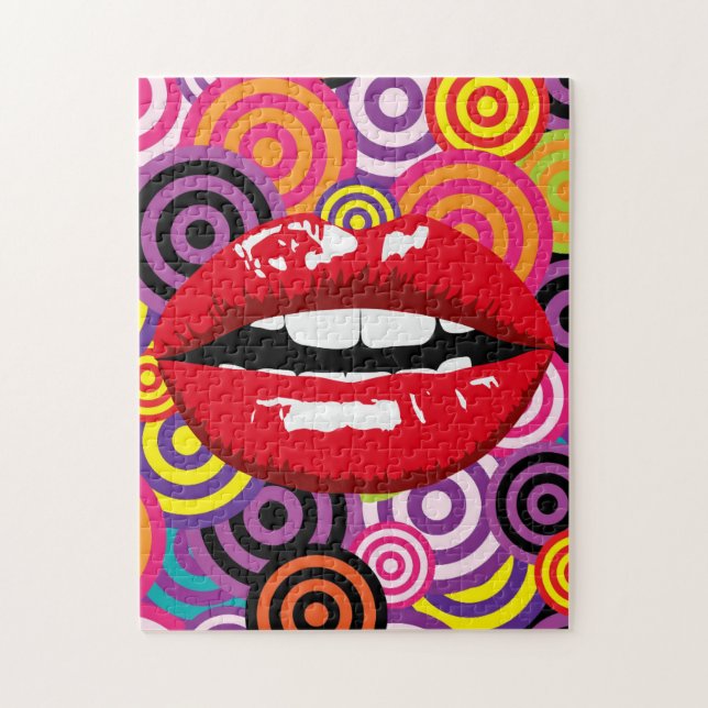 quebra-cabeça DE JIGSAW DE LÁBIOS VERMELHOS VIBE D (Vertical)