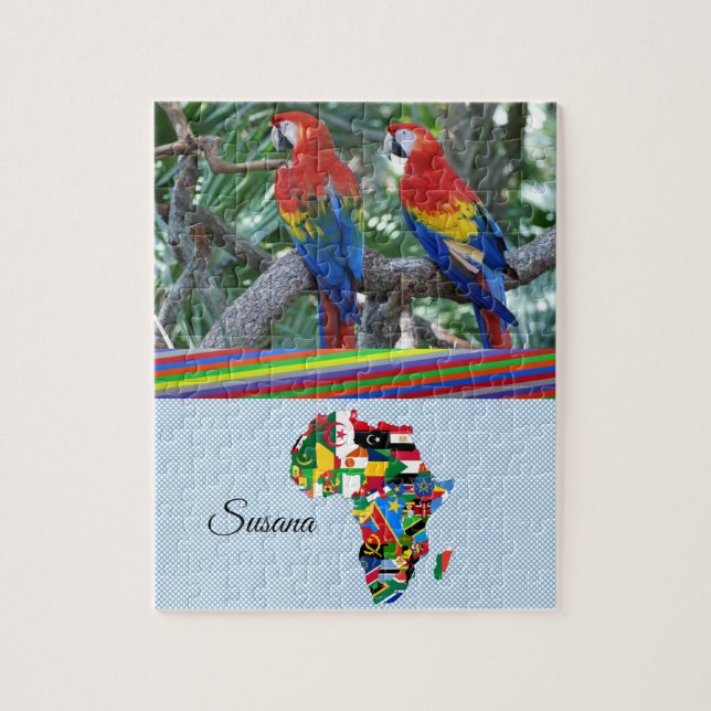 Quebra-cabeça de Jigsaw decorativo africano (Vertical)