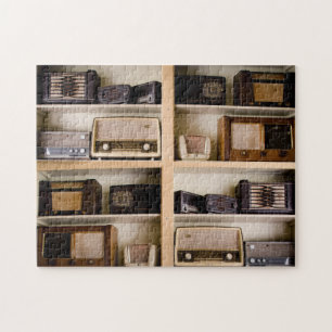 QUEBRA-CABEÇA DE JIGSAW DO VINTAGE RETRO RADIOS