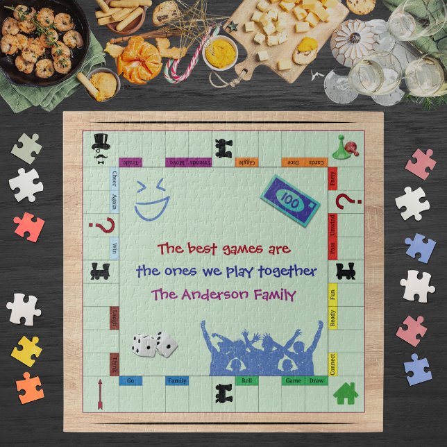 Quebra-cabeça de Jogo de Tabuleiro Familiar Divert (Level up your family game night with a fun and casual jigsaw puzzle and let the fun begin!)