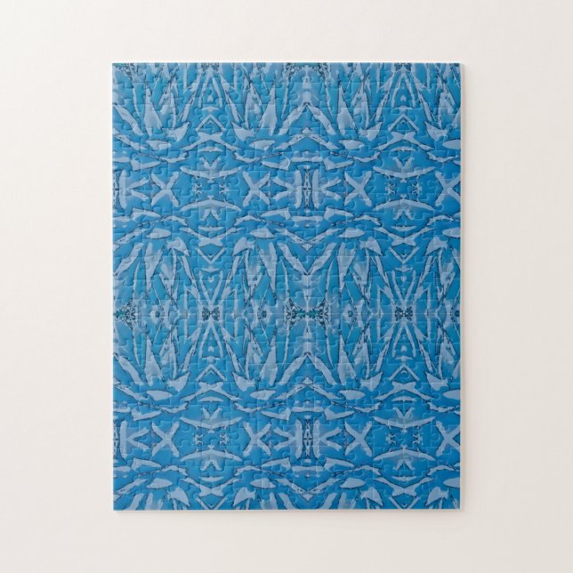 Quebra-cabeça de Kaleidoscópio de Agave Azul Difíc (Vertical)