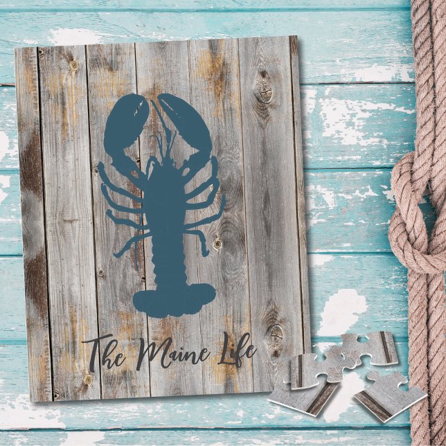 Quebra-cabeça de lagosta de palete russa (Personalize "The Maine Life" Puzzle! Perfect for your beach house.)