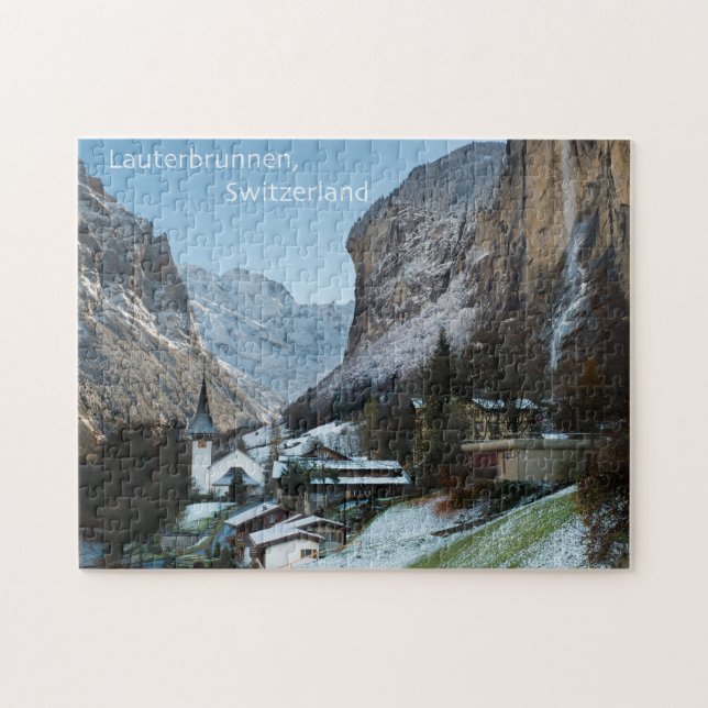 Quebra-cabeça de Lauterbrunnen com caixa de (Horizontal)