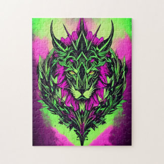 Quebra-cabeça de Leão de Aquarela Majestosa - 252 