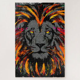 Quebra-cabeça de Leão | Orange Lion Jigsee Quebra-