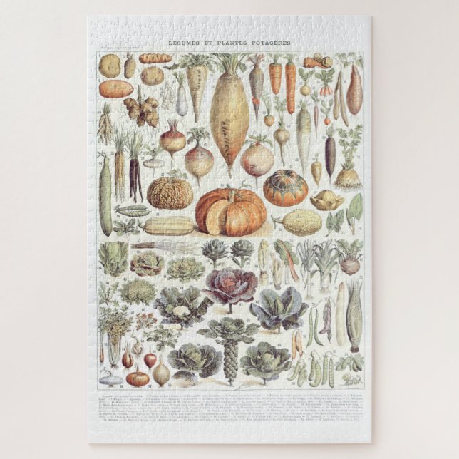 Quebra-cabeça de Legumes Adolphe Millot (Vertical)