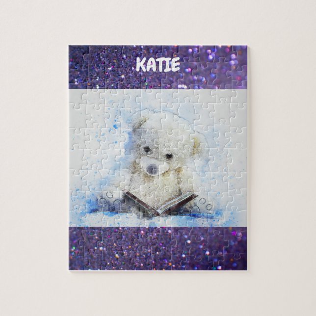 quebra-cabeça DE "LER URSINHO" COM NOME PERSONALIZ (Vertical)