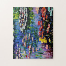 Quebra-cabeça de lírios roxos monet