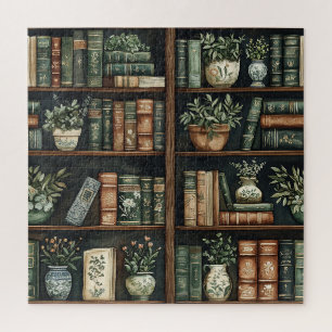 Quebra-cabeça de Livros e Flores