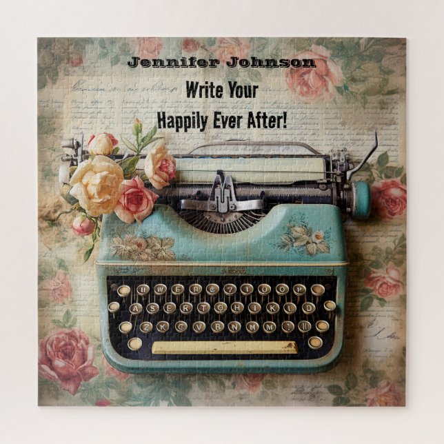 Quebra-cabeça de Máquina de Escrever Motivada (Vertical)