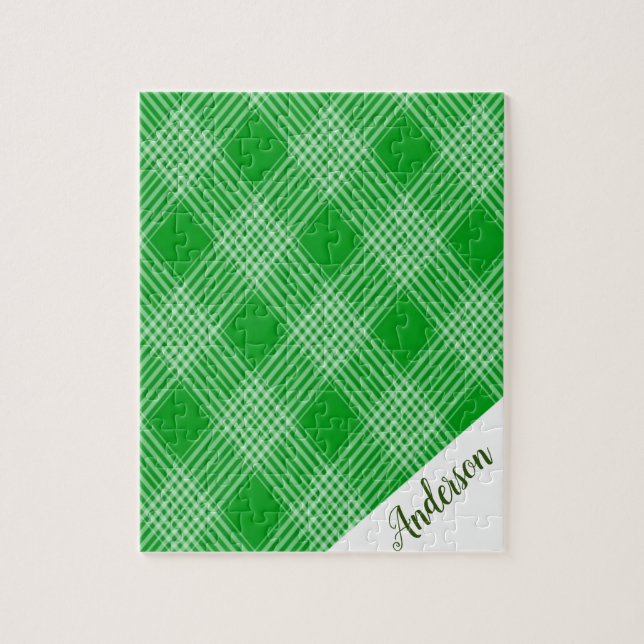 Quebra-cabeça de margarida da Xadrez verde (Vertical)