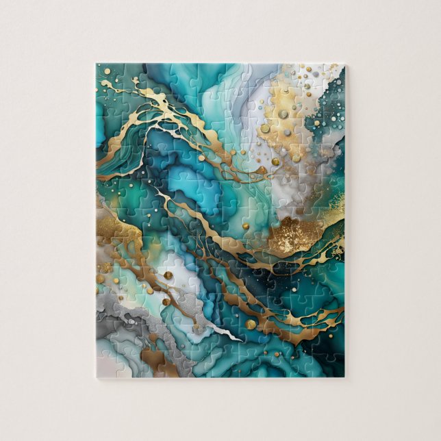 Quebra-cabeça de mármore abstrato (Vertical)