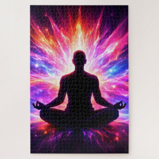 Quebra-cabeça de Meditação Chakra Arte Colorida de