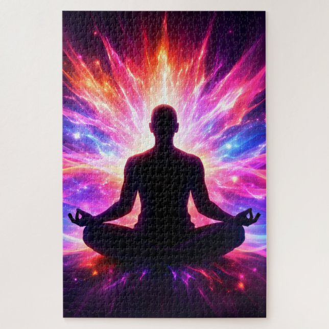 Quebra-Cabeça de Meditação Chakra Arte Colorida de (Vertical)