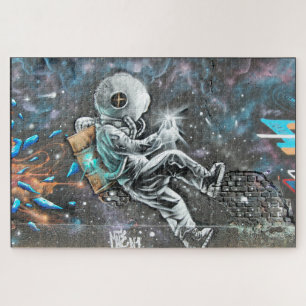 Quebra-cabeça de Mural de Arte de Rua de Astronaut