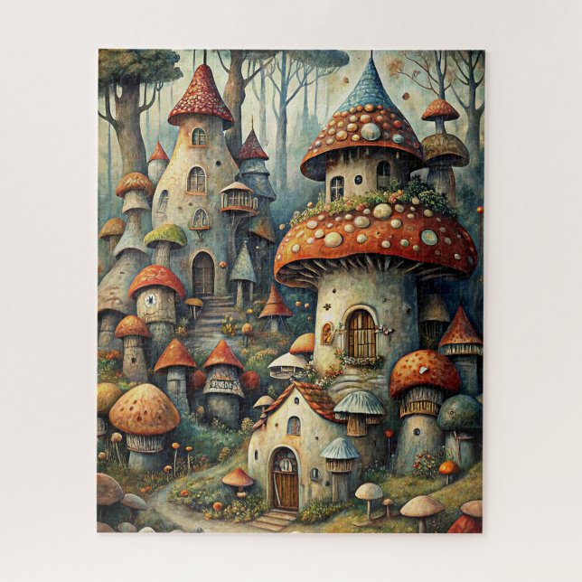 Quebra-cabeça de Mushroom House (Vertical)
