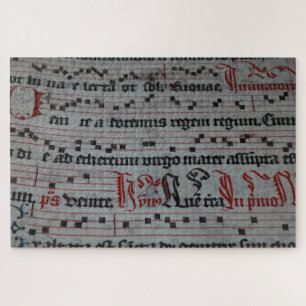 quebra-cabeça de música de folha de meia idade