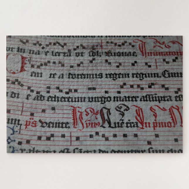 quebra-cabeça de música de folha de meia idade (Horizontal)