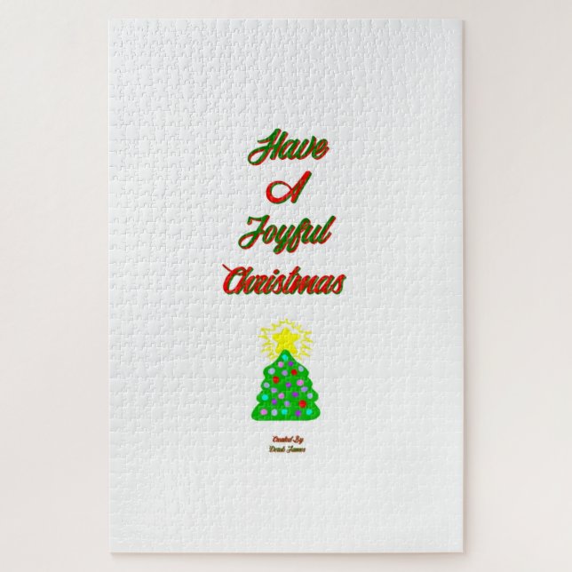 Quebra-cabeça de Natal alegre de 20" X 30" (Vertical)