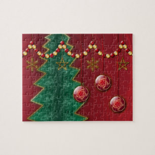 Quebra-cabeça de Natal da celebração fractal