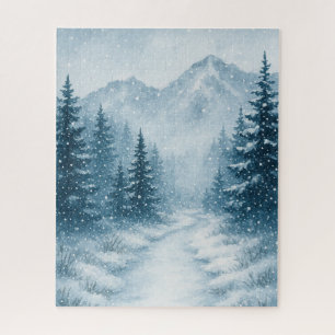 Quebra-cabeça de Natal da Floresta de Neve