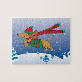 Quebra-cabeça de Natal Dachshund