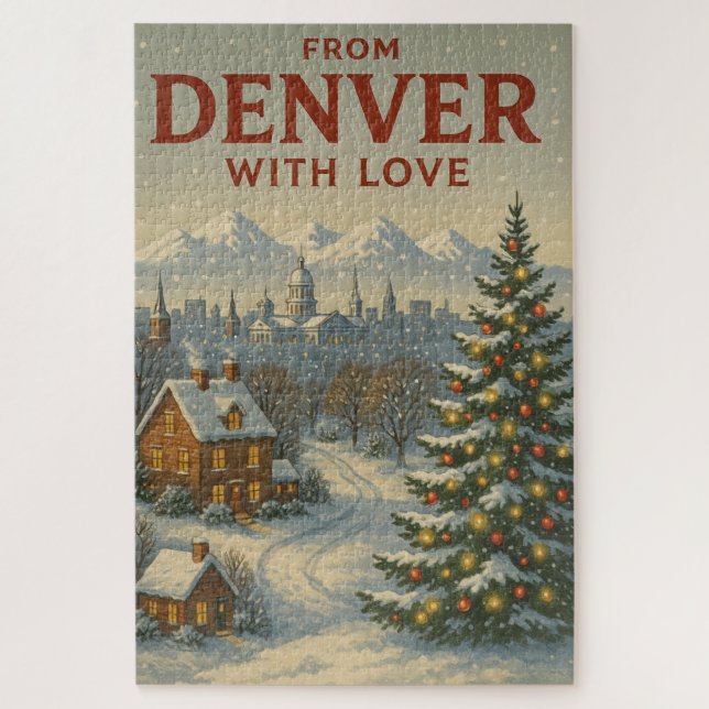 Quebra-cabeça de Natal de Denver Com Amor (Vertical)
