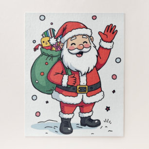 Quebra-cabeça de Natal dos Papais noeis Jolly - Fe