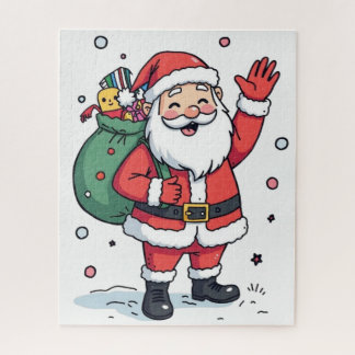 Quebra-cabeça de Natal dos Papais noeis Jolly - Fe