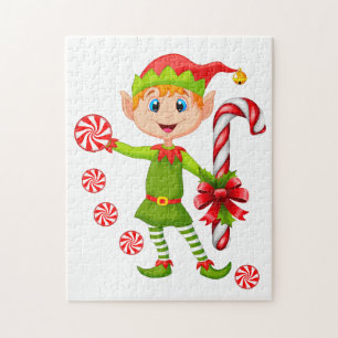 Quebra-cabeça de Natal Elf Peppermint