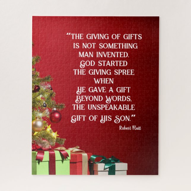 Quebra-cabeça de Natal O Primeiro Presente Dado (Vertical)