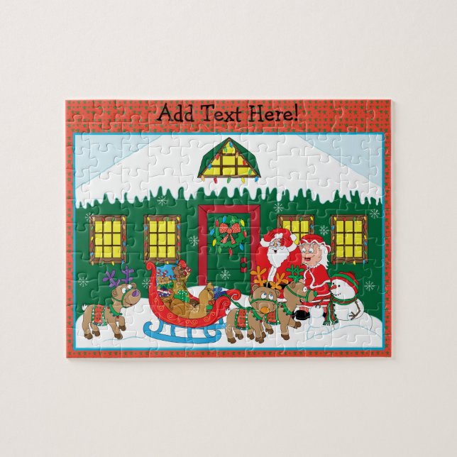 Quebra-cabeça de Natal Personalizado (Horizontal)