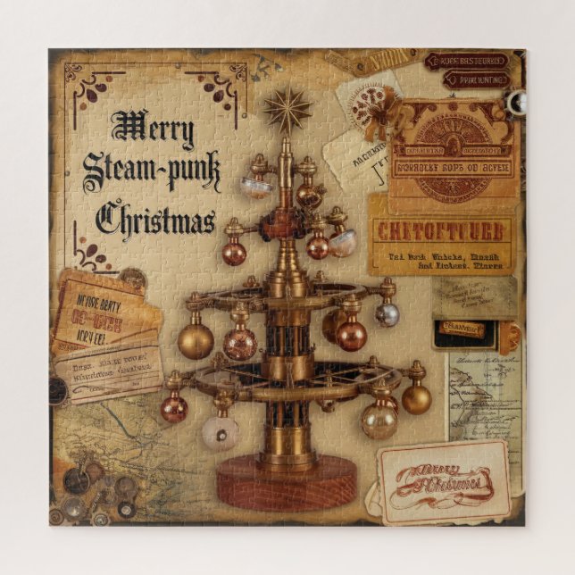 Quebra-cabeça de Natal Steampunk (Vertical)