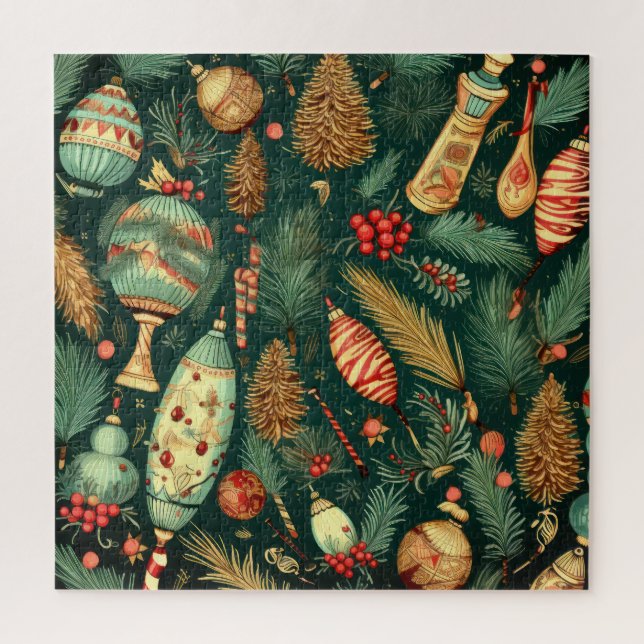 Quebra-cabeça de Natal Vintage (Vertical)