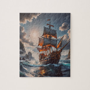 Quebra-cabeça de navio pirata