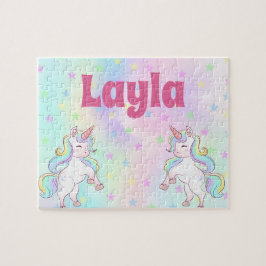 Quebra-cabeça de Nome Filho do Unicorn Personaliza