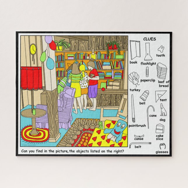 Quebra-cabeça de Objetos Ocultos de Amigos (Horizontal)