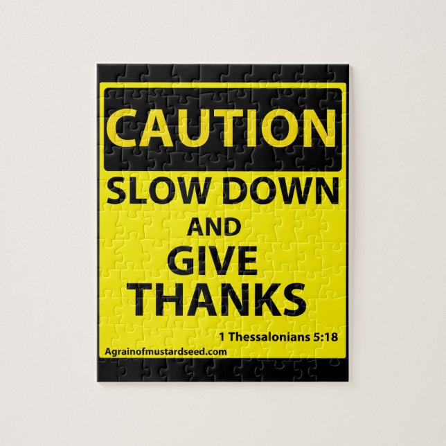 Quebra-cabeça Dê obrigados (Vertical)