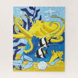 Quebra-cabeça de oceano 16x20 para Pessoas cegas