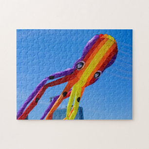 Quebra-cabeça de Octopus Kite Jigsen Colorida