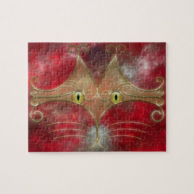 Quebra-cabeça de olhos de gato (Horizontal)