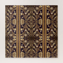 Quebra-cabeça de Ornamento Floral Dourado