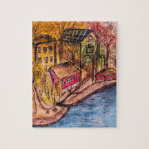 Quebra-cabeça de outono - Ilustração de queda de c