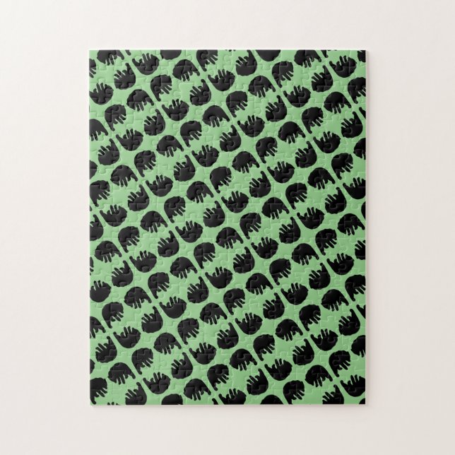 Quebra-cabeça de Padrão de Urso Negro Difícil (Vertical)