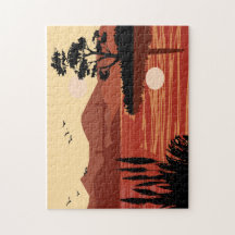 quebra-cabeça de paisagem